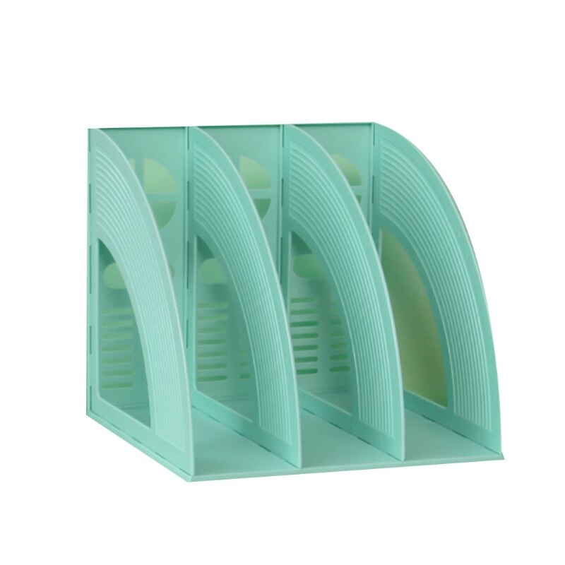 Porte-fichiers Vertical à 3 ou 4 grilles, porte-documents de bureau, support Vertical, bouchon de livre, accès par traction, papeterie de bureau: Green A