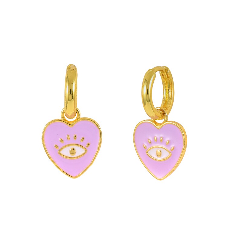 Pendientes Oorbellen Zilver Kleurrijke Enamel Cross Liefde Sleutel Hoop Earring Voor Vrouwen Wedding Charms Oorbellen Jewerly: 7