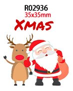 30pcs/lot Christmas Printed Resin Flatback DIY Decoration Crafts Accessories R0292 R0293 R0294: R02936