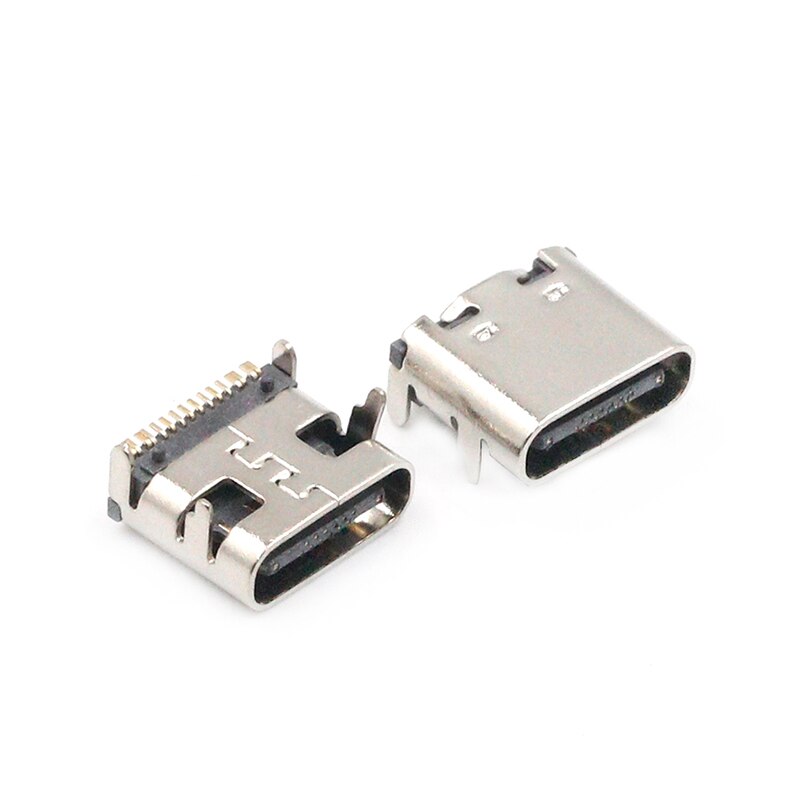10pz SMT USB 3.1 Tipo-C 16spillo connettore femmina per Il Telefono mobile di Ricarica porta di Ricarica Presa di Traino piedi spina
