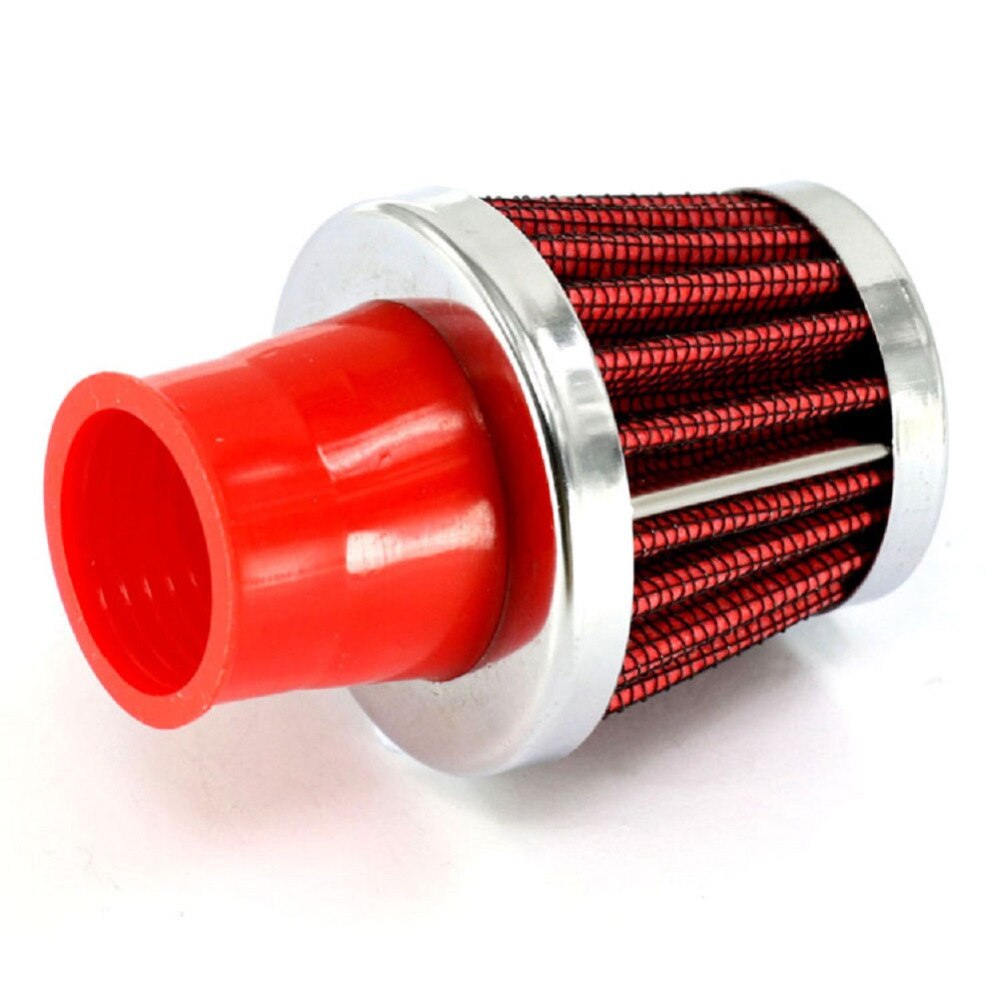 TIROL T11603c Universal Red Mini Cold Air Intake 25mm Round Tapered Auto Air Filters