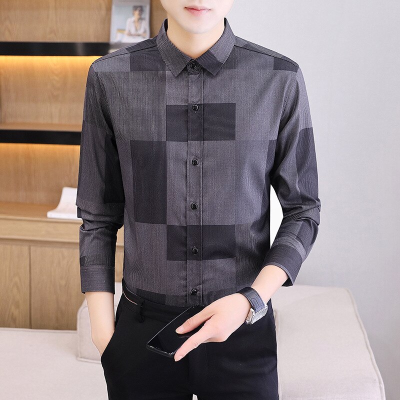 Gdtime Homme Chemise Sans Repassage à Manches Longues Infroissable