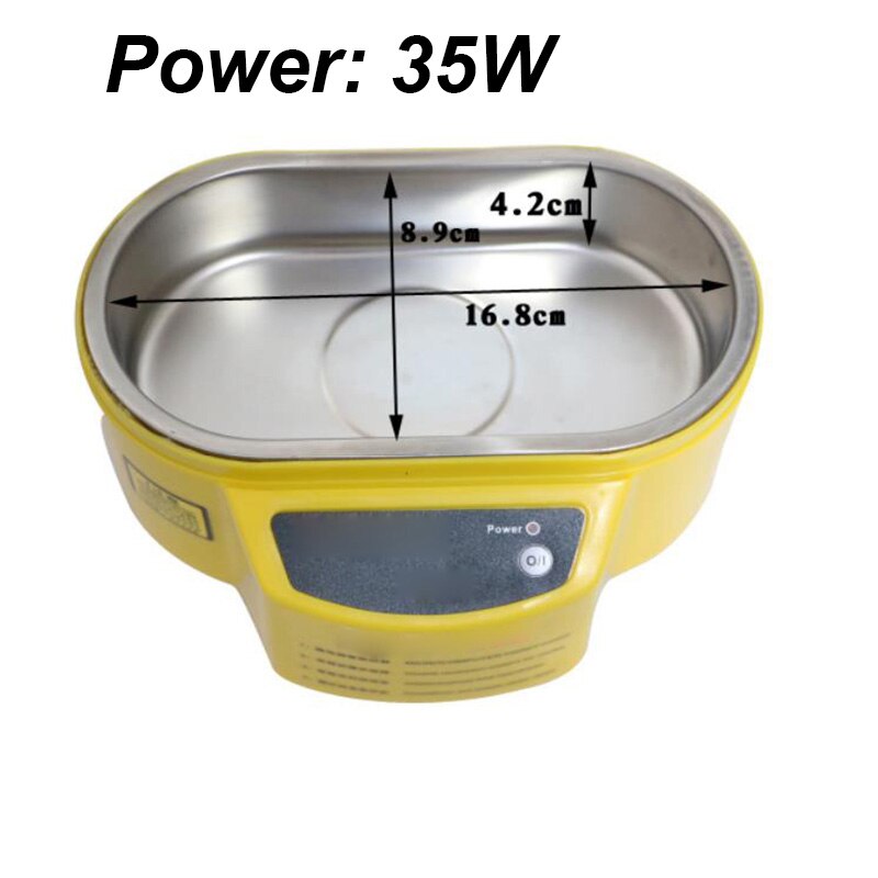 Limpiador ultrasónico de 110V/220V máquina de limpieza de placas de circuito de gafas de baño ultrasónico máquina de esterilización por ultrasonido: 35W