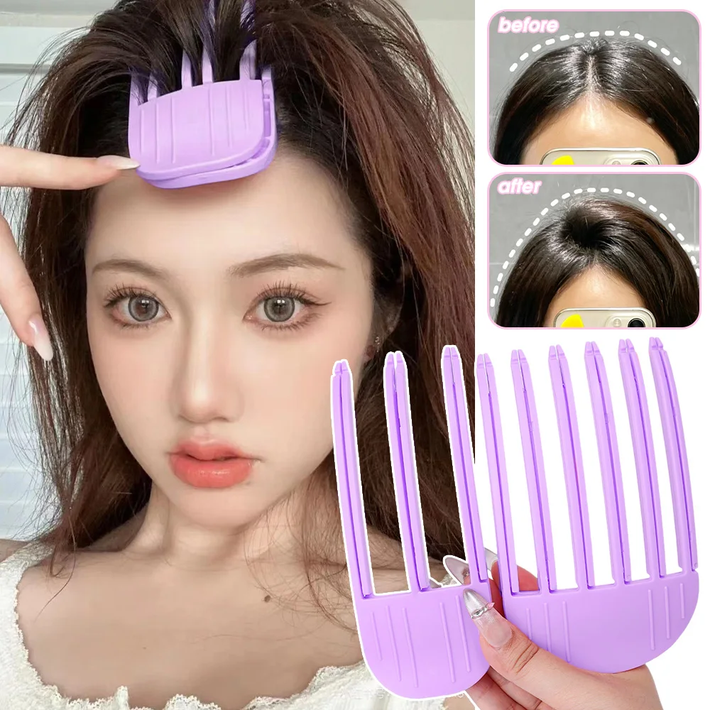 Horquilla esponjosa de 3/6 dientes para mujer, Clips de flequillo rizado, peines para esculpir viento perezoso, Clips de forma fija, herramientas de estilismo de alto arco