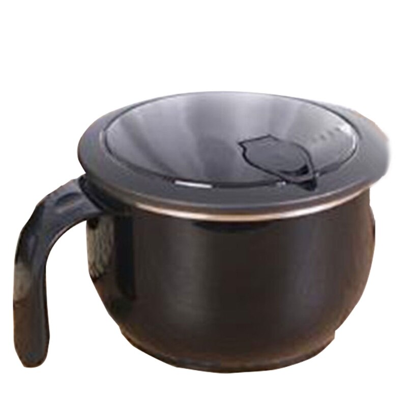Mini elektrisk gryde , 1400ml multifunktionsgryde, der bruges til suppe, ris, frugt, med overophedning kogende tørringsbeskyttelse, dobbelt effekt: Bk
