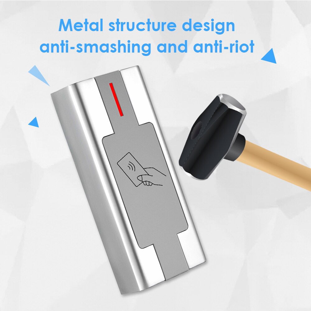 IP67 Waterproof Standalone RFID Metal Access Control Reader 2000 User Proximity RFID 125khz Card Reader Access Control System