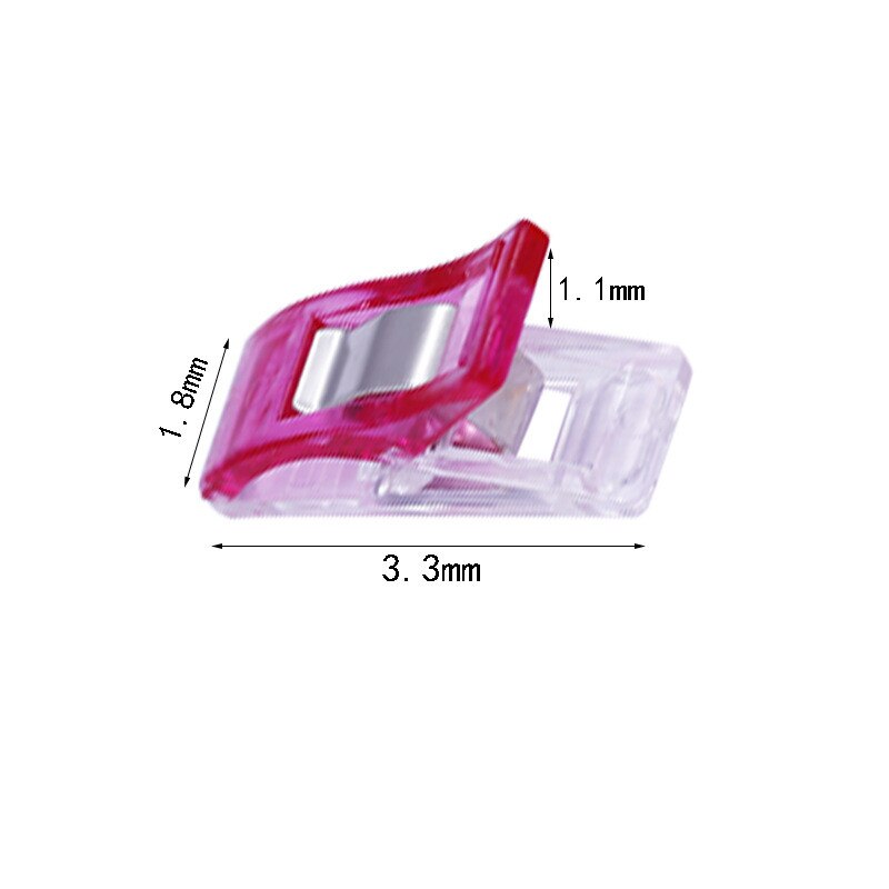 Clips en plastique multicolores pour vêtements, 33mm, 100 pièces, pour Quilting, crochet, tricot, outils, accessoires, bricolage