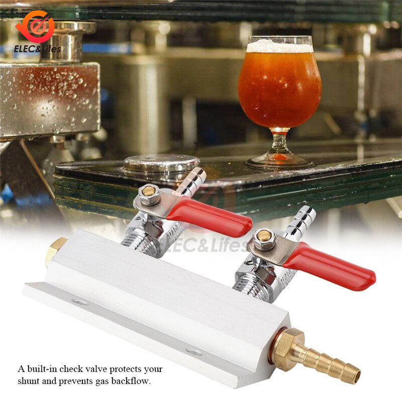 2/3/4 Way CO2 Air Gas Distribution Manifold Splitter Draft Beer Kegerator With Check Valves For Homebrew Beer Brewing Tool