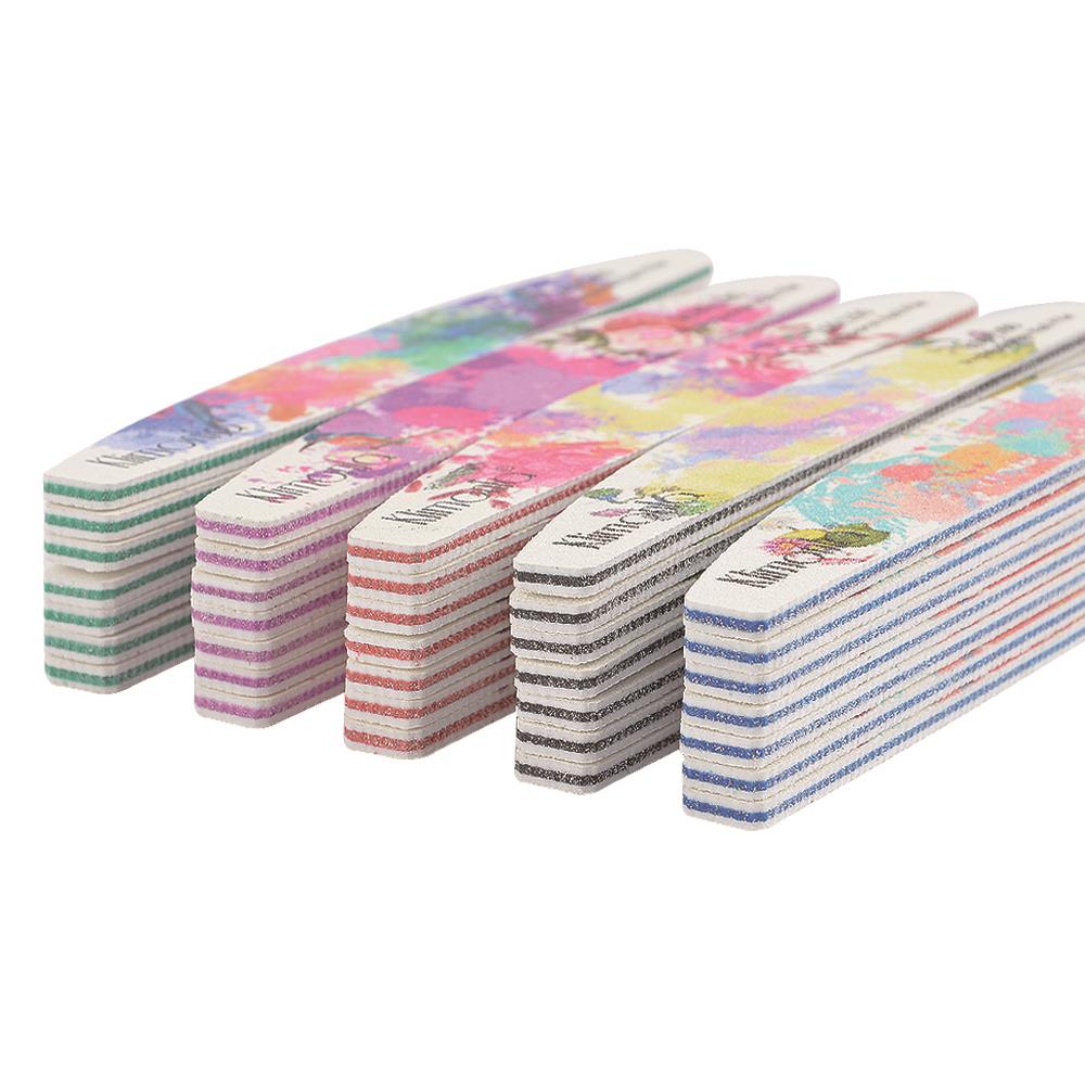 3/5/10 pz/lotto lima per unghie professionale 100/180 mezzaluna carta vetrata blocchi di levigatura per unghie rettifica lucidatura strumenti per la cura del manicure nuovo