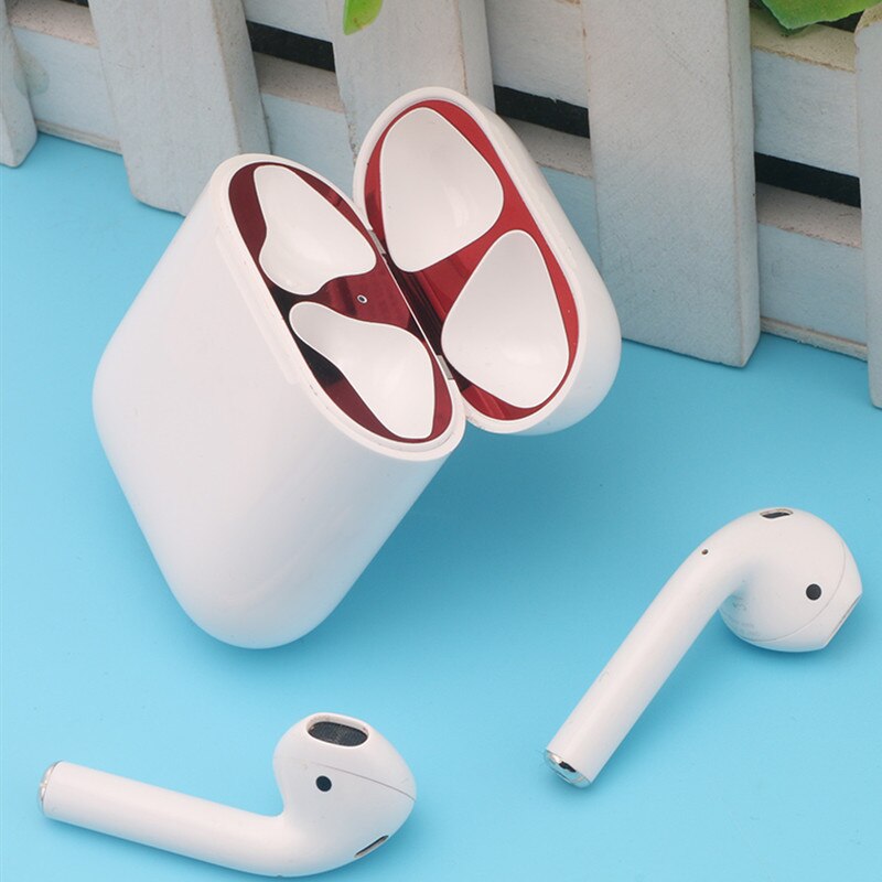 金属ダストガード保護ステッカー apple の AirPods ケースアクセサリー鉄金属木屑から AirPods 保護