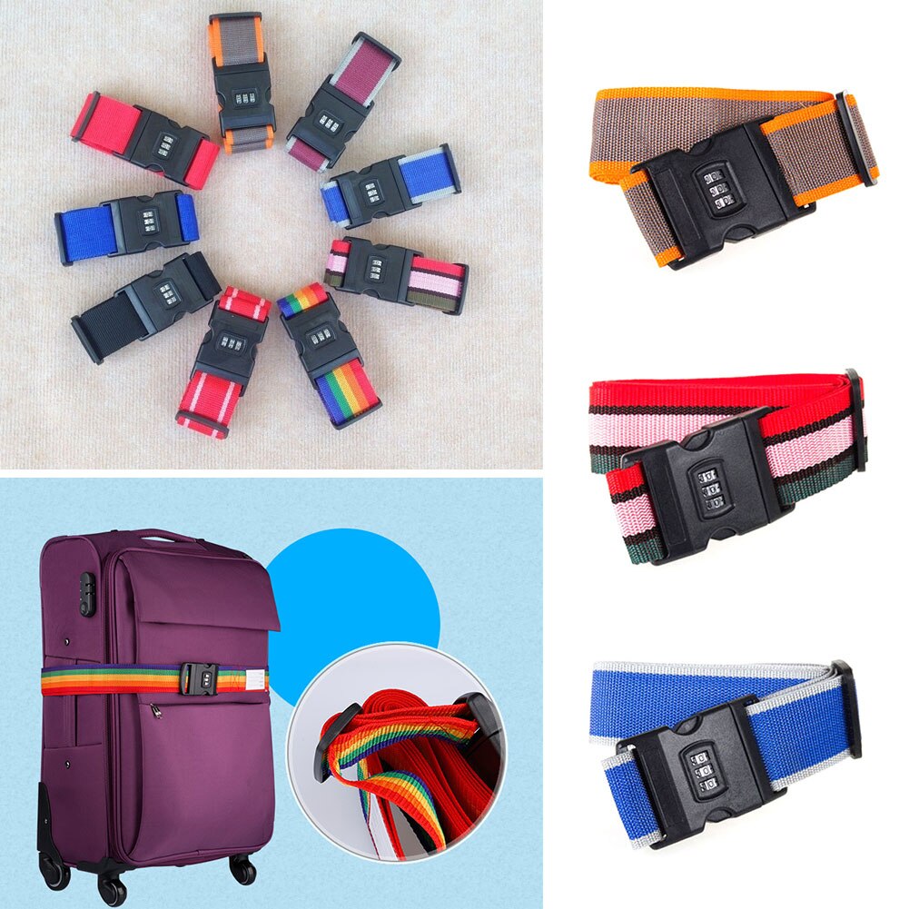 Einstellbare Sicherheits Gürtel mit Drei Digit Kombination schloss für Reise Gepäck Koffer Band Verpackung Blet Strap Reise Zubehör