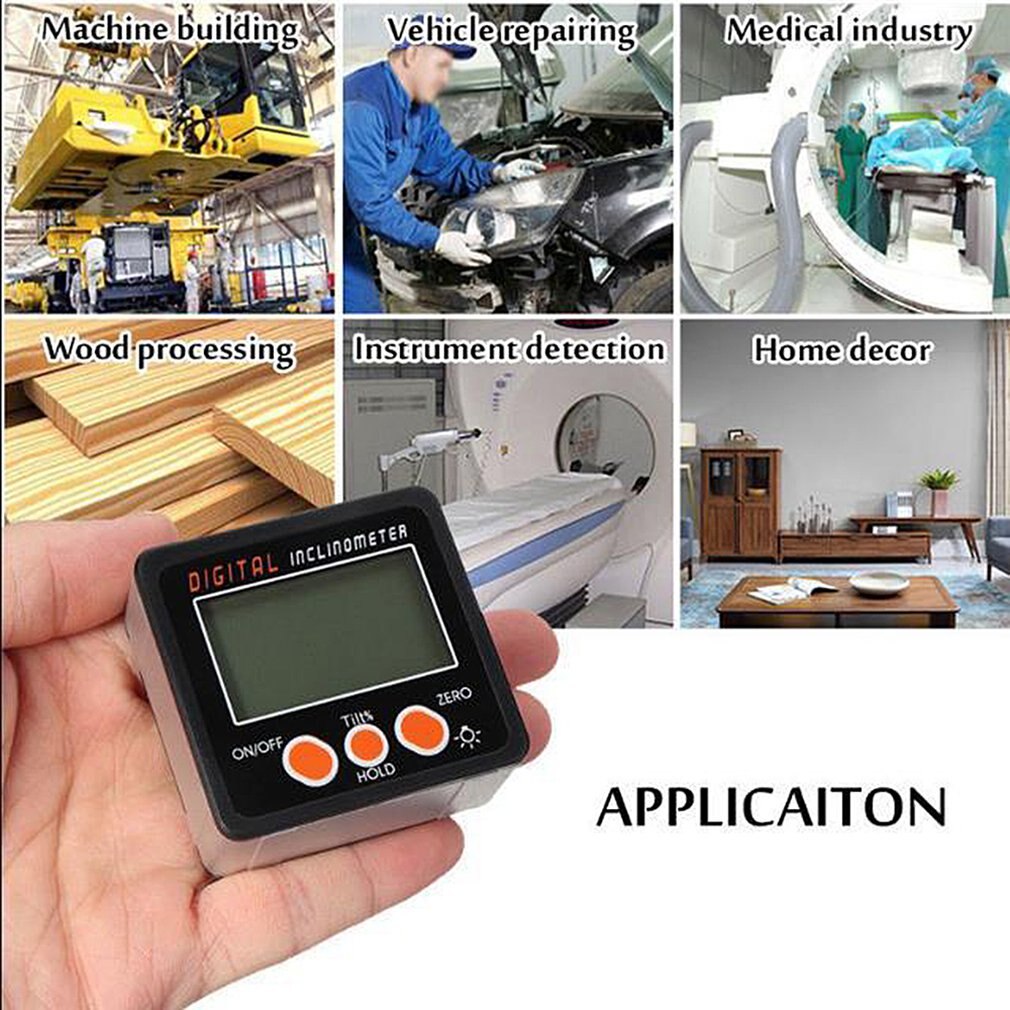 Magnetic Digital Inclinometer Level Box Angle Gauge Finder Protractor Base Measuring Instruments electronic inclinometer