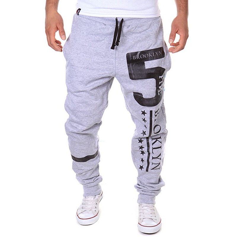 Men's pants explosion models 5 letters printed casual trousers