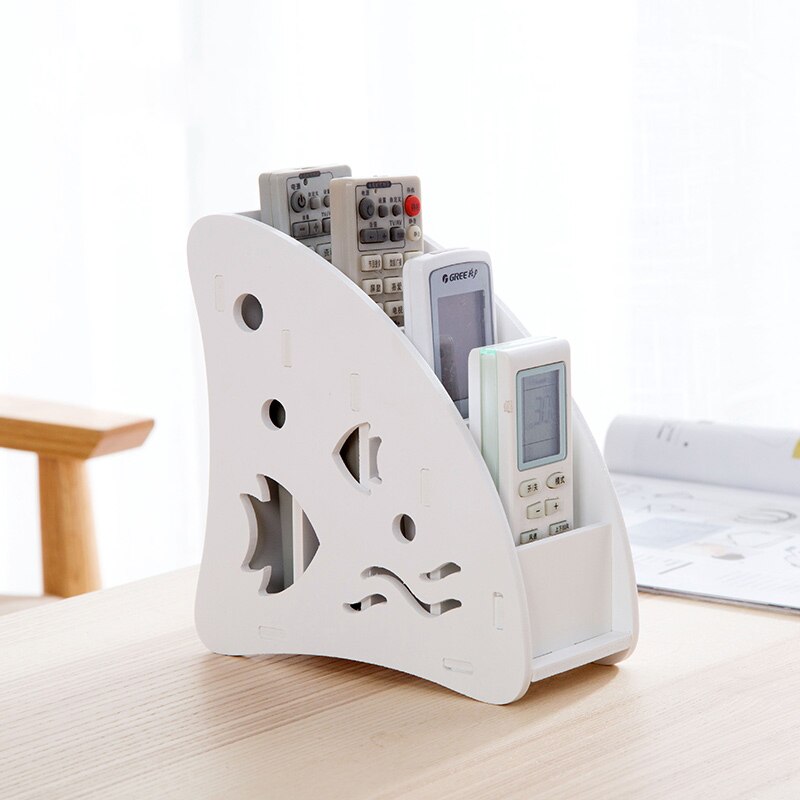 mini DIY wood file holder case commercial office home supplies pen hollow storage mobile photo container