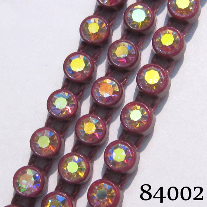 SS8 10 Meter Kunststoff Strass Streifenbildung Für einheimisch Perlen Schmuck Ohrring Strass Trimmen Kleidung Zubehör: Zimt