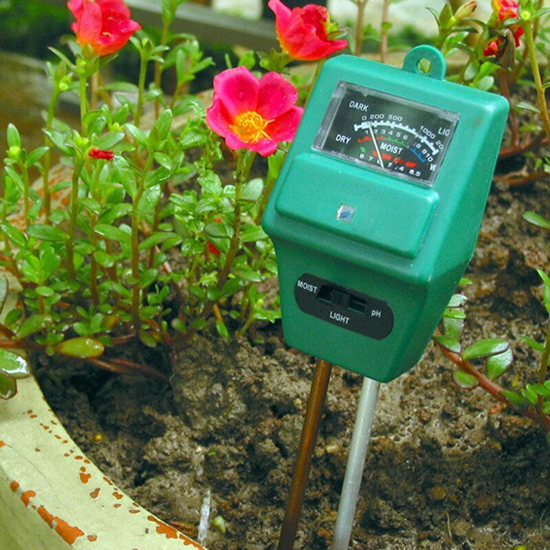 3 in1 jordfugtighed sollys ph meter tester digital tester til planter blomster surhedsgrad fugtmåling haveværktøj