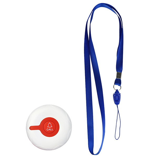 RETEKESS TD009 433MHz Waterproof Wireless Call Bell Button Transmitter For Restaurant Hookah Cafe Office: TD009 With Lanyard