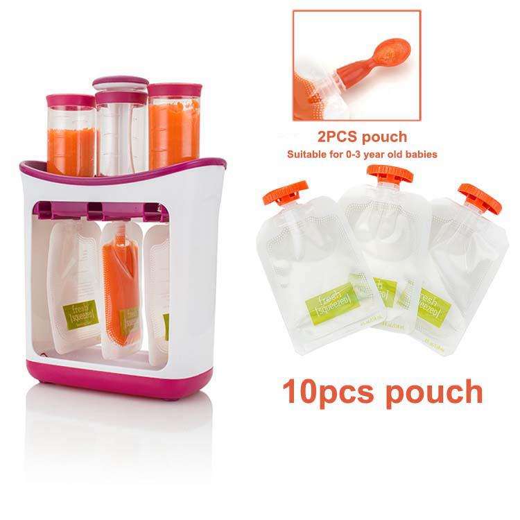Babymad maker økologisk mad kværn til nyfødte frisk frugt juice beholdere opbevaring baby silikone børn isoleringsposer: Mak 10 p 2