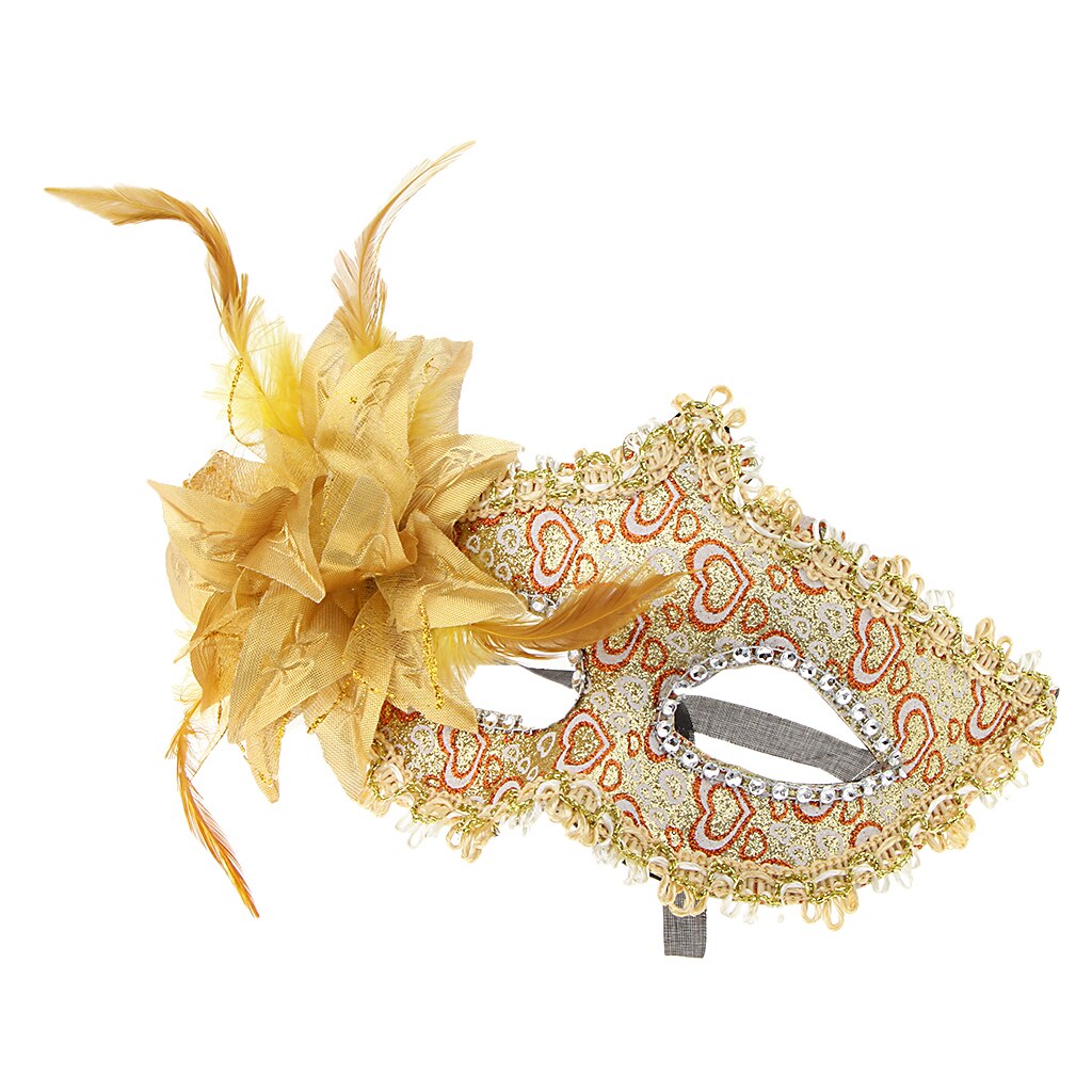 Women Girls Masquerade Party Flower Mask Venetian Half Face Eye Masks for Party Costume Festival Accessories