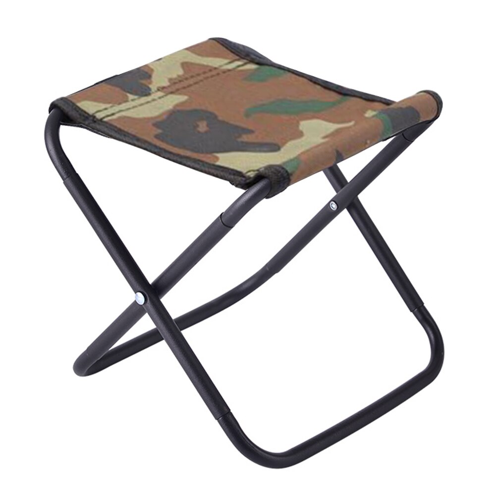 Tabouret pliant léger tabouret de chaise de siège d'alliage d'aluminium portatif pour le Camping en plein air pêche tourisme randonnée compacte: Camouflage