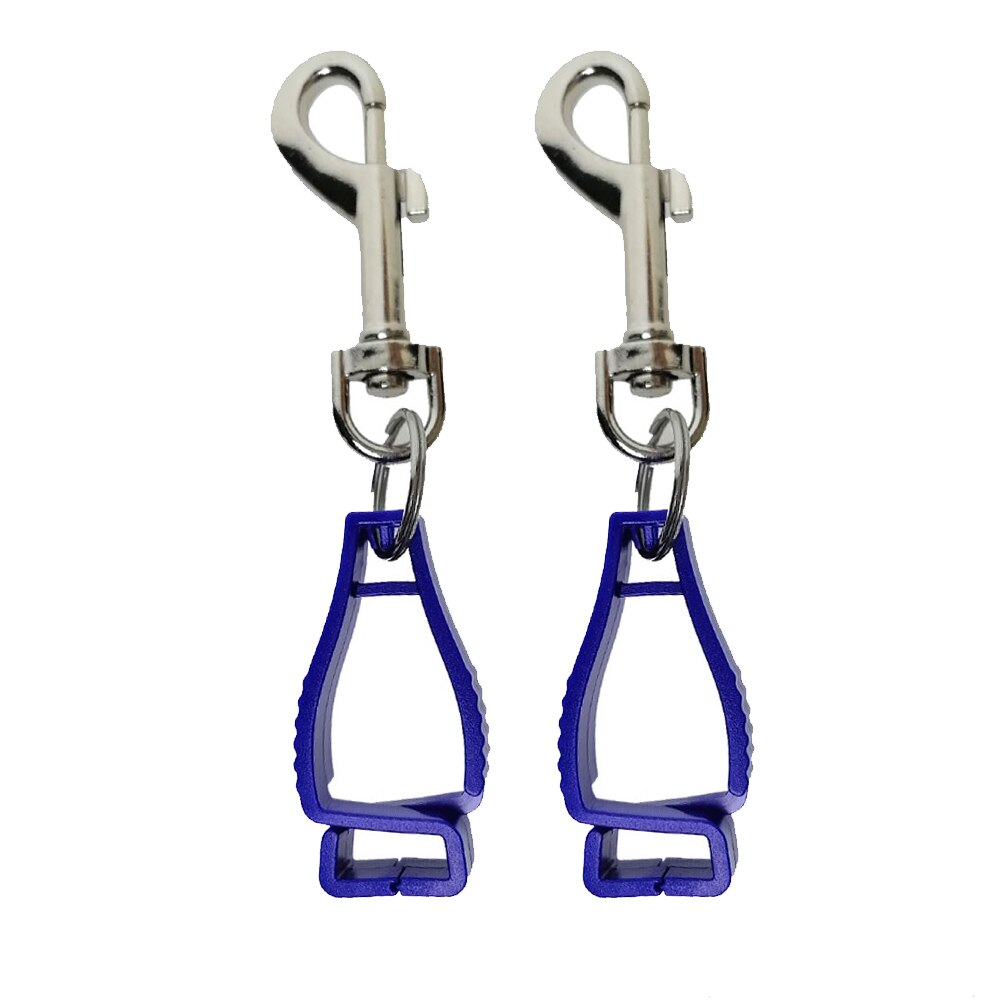 Klettern Camping Kajak Tauchen Golf Angeln Anti-verloren Hut Handschuh Handtuch Snap Clip Halter Für Outdoor Rock: Blue 2 piece