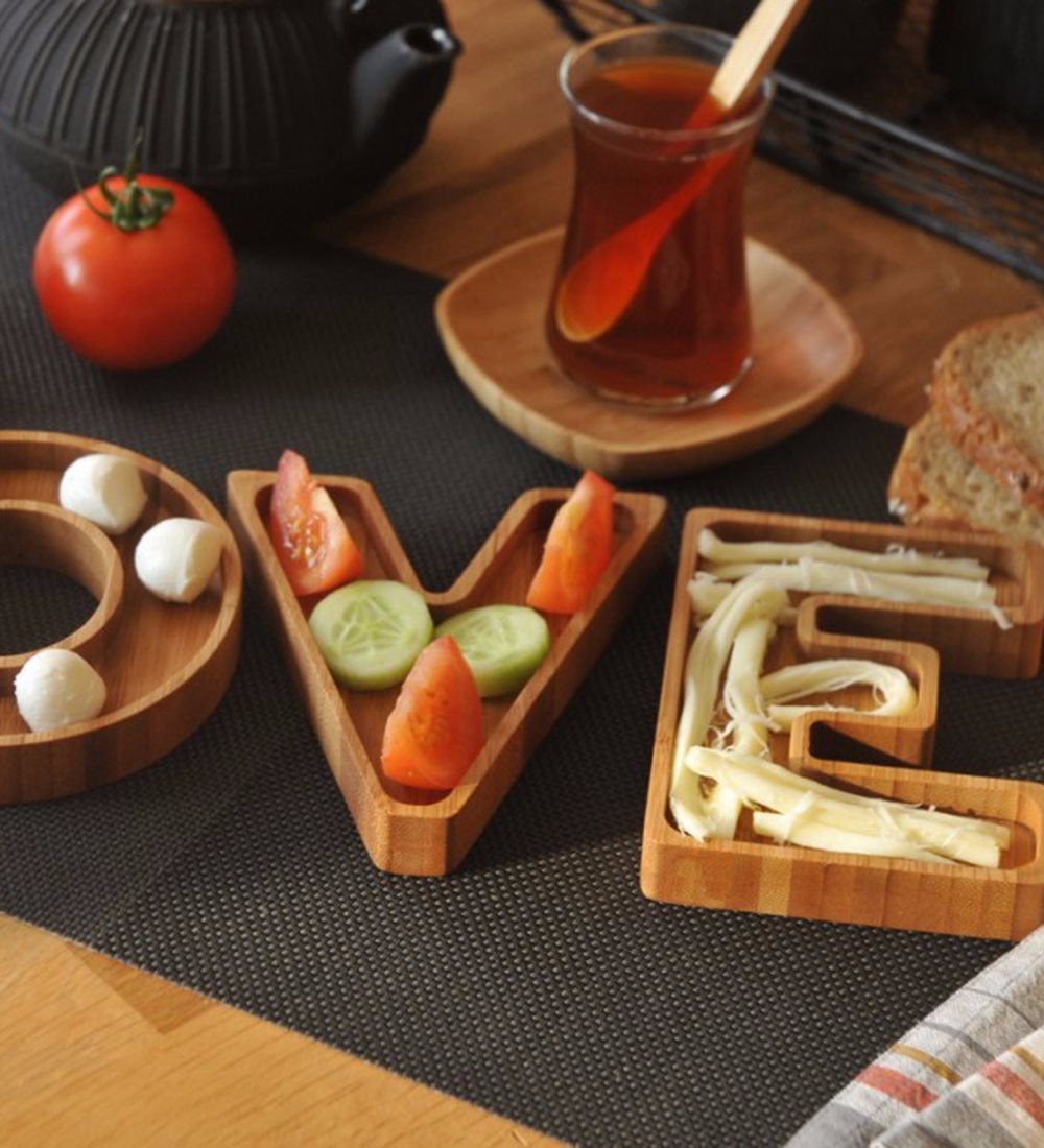 Houten Liefde Cookie Serveerschaal Liefde Noten Service Houten Serveerschaal Snack Serveerschaal Houten Ontbijt (Woodmutfak)