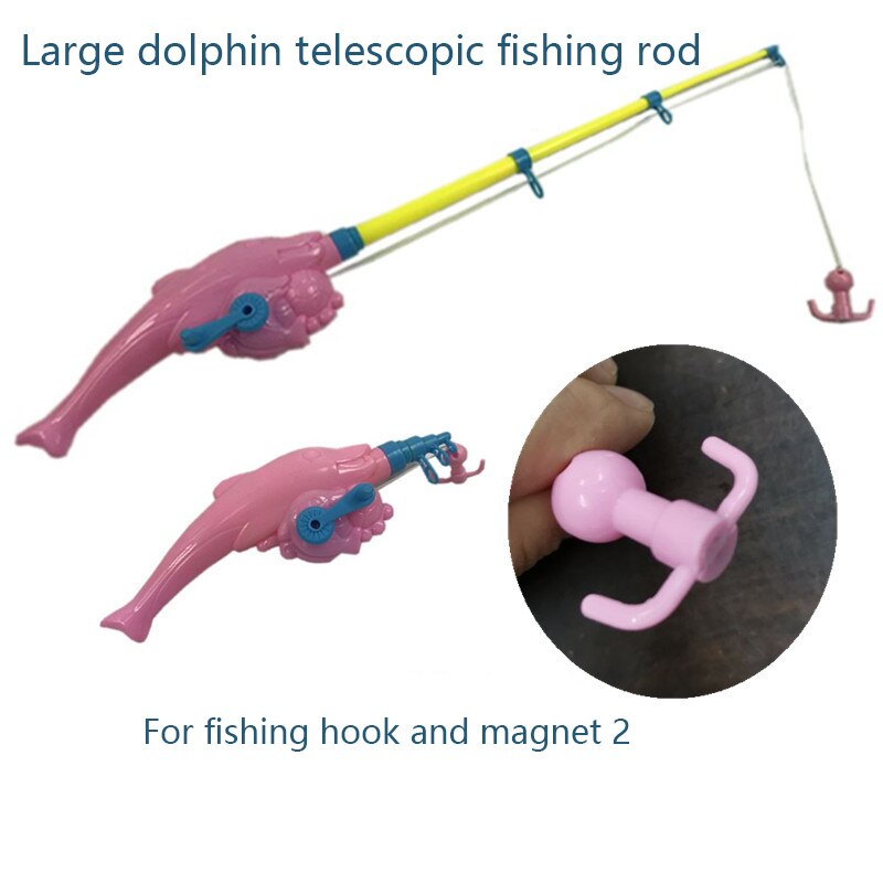 Kinderen Water Speelgoed Magnetische Oversized Plastic Vishaak Dual-Gebruik Telescopische Dolfijn Staaf In Bulk Ouder-Kind interactie