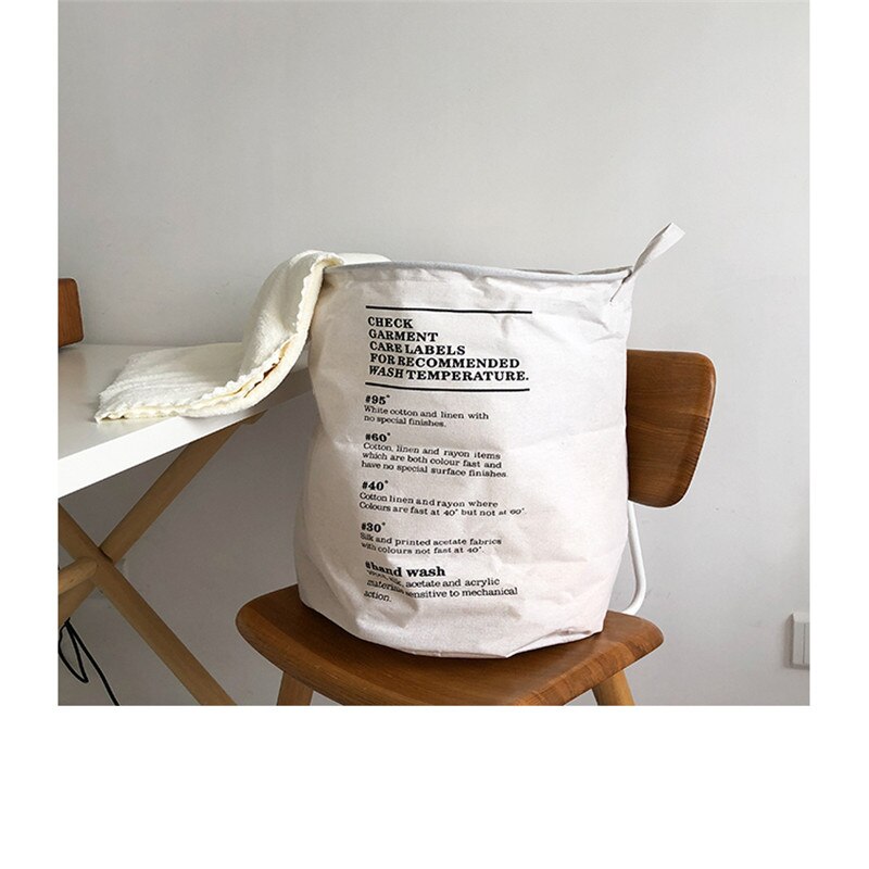 Folding Storage Bucket Laundry Basket Bag: English 40x50cm