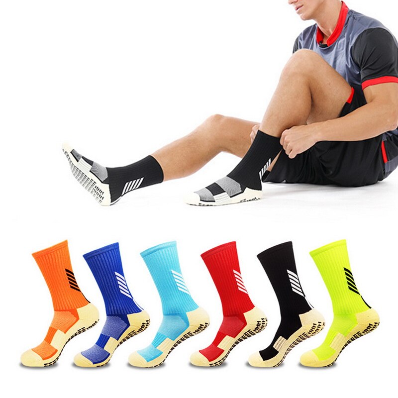 LOOZYKIT Neue 2 Arten Fußball Socken Anti Slip Fußball Socken Männer Sport Socken Gute Baumwolle 9 Farben Outdoor Sport socken