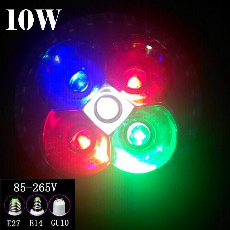 Volledige Spectrum 10 w E27, E14, GU10 LED Grow Licht Voor Zaailingen Groei Bloei Fruit, hydrocultuur Systeem, Groeien tent