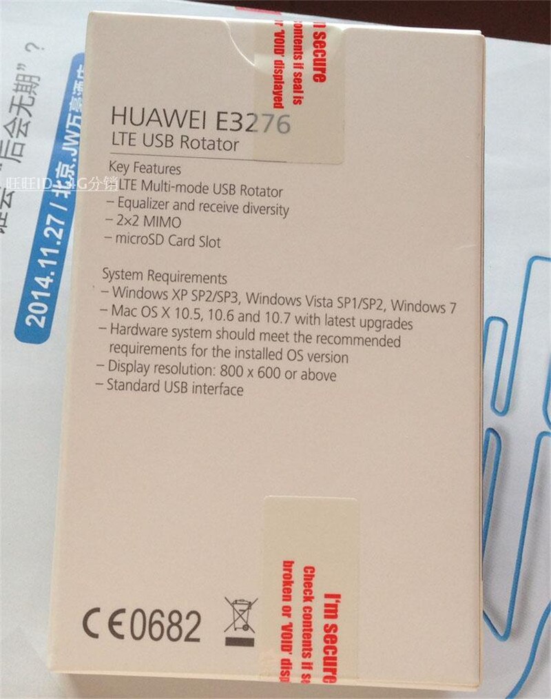 Unlocked Huawei E3276 E3276s-500 150 Mbps 4G LTE TDD Draadloze Modem 3G HSPA + WCDMA UMTS Sim-kaart