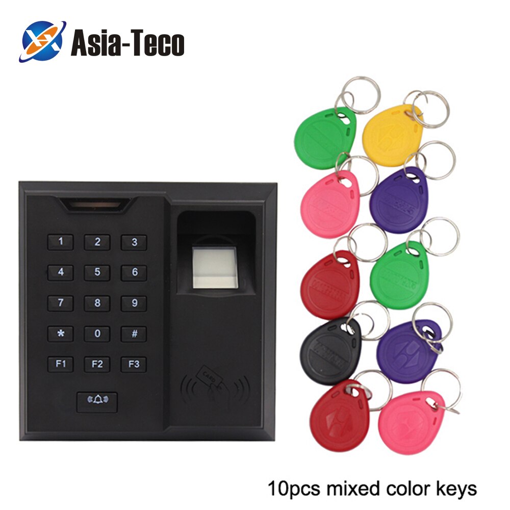 fingerprint 125kHz RFID access controler password lock fingerprint Time clock machine 500 user: X66 and10 ID color
