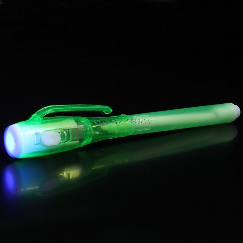 Unsichtbare Tinte Stift Gebaut in UV-Licht Magie Marker Spion Geheimnis Nachricht Werkzeug einstellen Neue