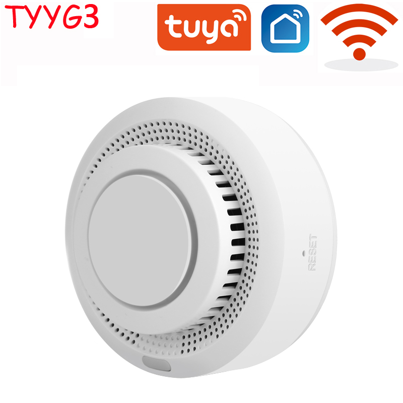 Independent Smoke Detector Sensor Fire Alarm Home Security System Firefighters Tuya WiFi/433mhz Smoke Alarm Fire Protection