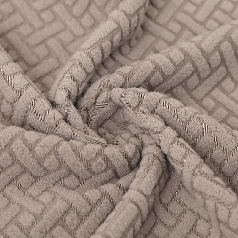 Verwijderbare Eetkamerstoel Seat Cover Jacquard Stretch Stoel Zitkussen Hoes Voor Eetkamer Keuken Stoelen: khaki