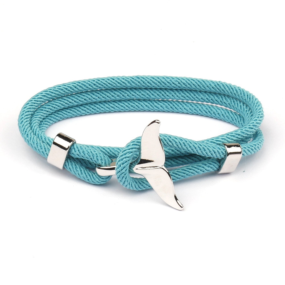 Wal Schwanz Armbinde Handgemachte Seil Armbänder Für Frauen Pulseras Schmuck Einstellbare Charme Bracciali Donna Anker Männer Zubehör
