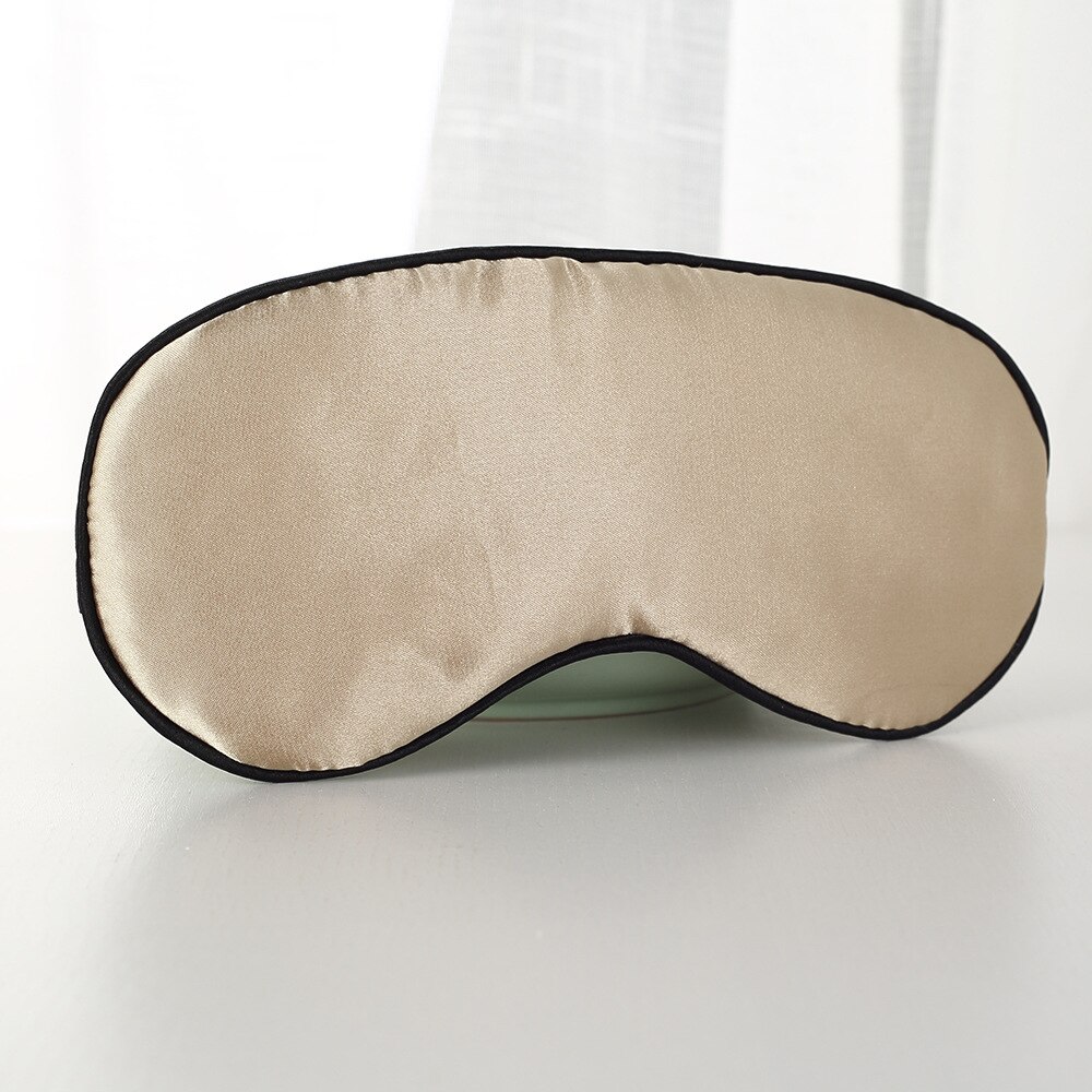 1 Uds descanso de seda pura antifaz para dormir antifaz acolchado opaco viaje Relax Aid venda de ojos cubierta de ojos máscara para cuidado ocular herramientas de belleza
