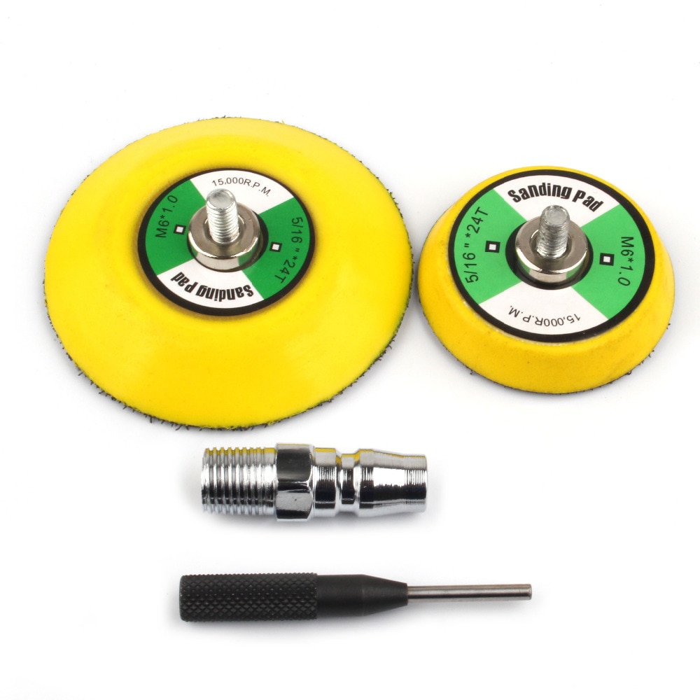 50mm 75mm 90 Degree Mini Air Sander Kit Pneumatic Air Tools Buffer Dual Action Orbital Polisher for Car