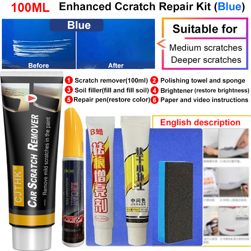 Auto Kras Remover Verf Care Tools Auto Swirl Remover Krassen Reparatie Polijsten Auto Body Slijpen Compound Anti Kras Wax: Zilver
