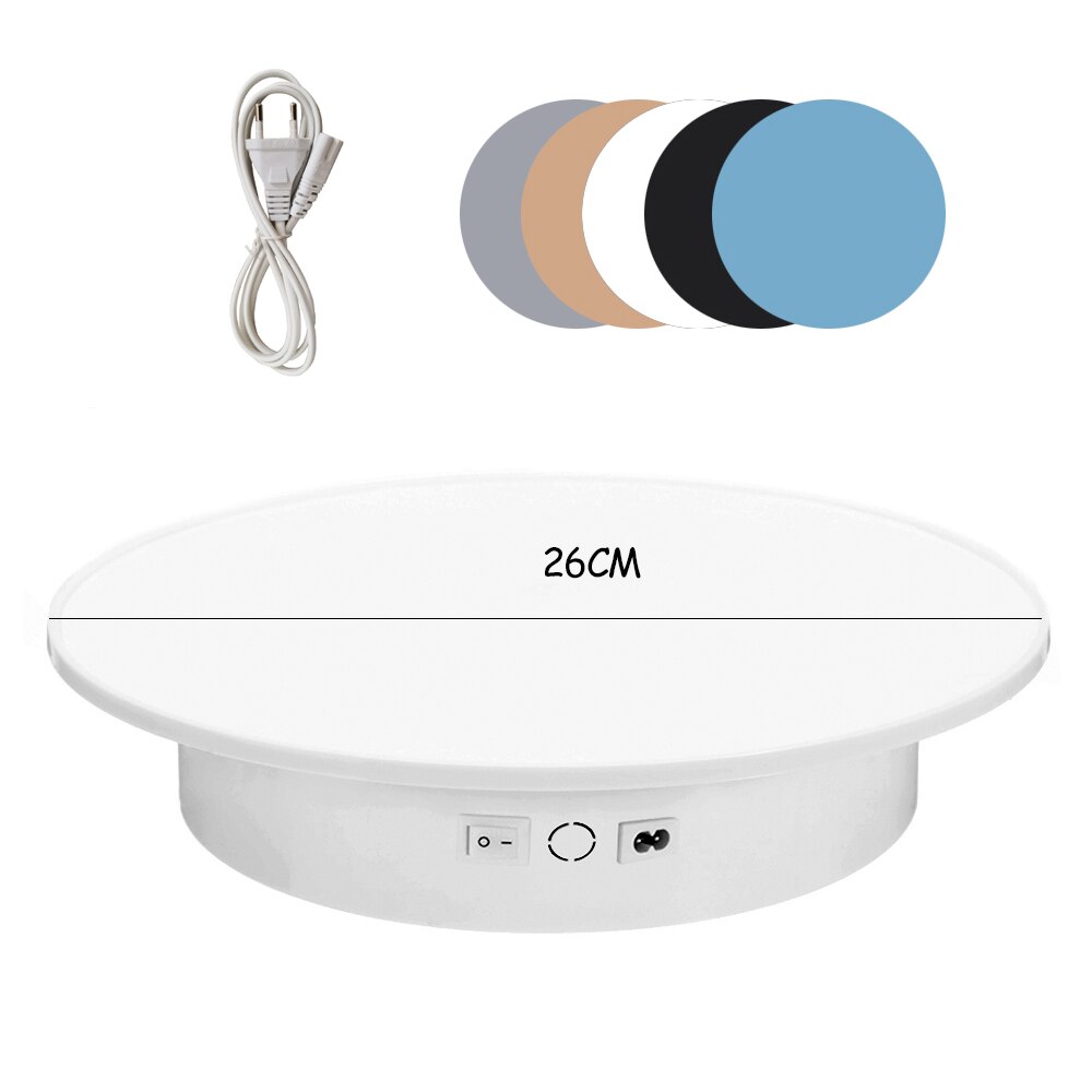 360 grad Elektrische Rotierende Fotografie Rotierenden Drehscheibe Anzeige Steht für Schmuck Produkt Anzeige 3D Scan Pfanne mit PVC
