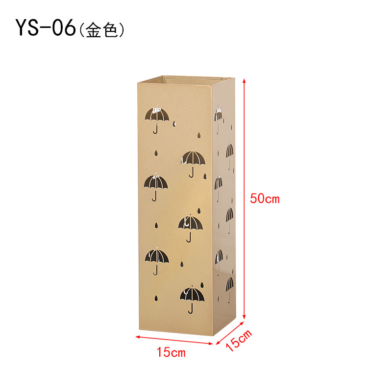 Soporte de suelo para paraguas, mueble para balcón, vestíbulo, oficina, restaurante, cafetería: gold