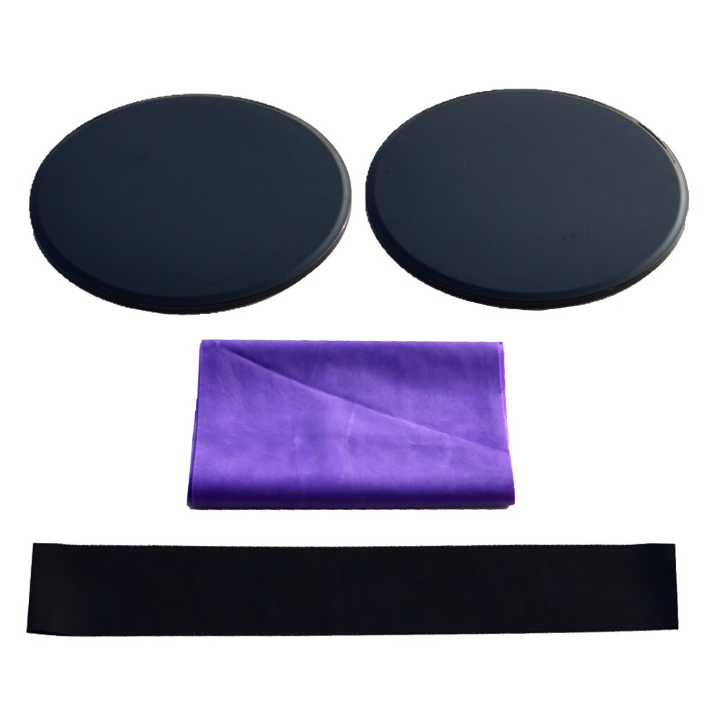 Pilates Strength Training Health Exercise Pull Up Fitness Yoga Gym Sport Resistance Bands Set PVC Workout Elastic Slide Plate