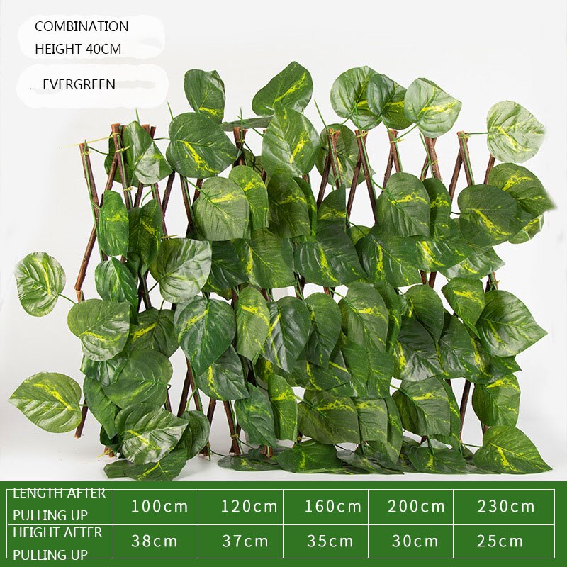 Clôture de Simulation télescopique, clôture de cour Anti-Ultraviolet, clôture de jardin, arbre d&#39;intimité, plante, décoration de la maison: I