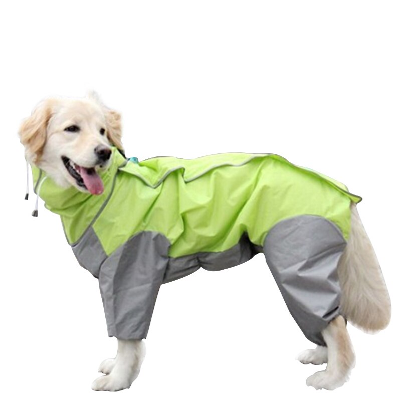 Grote Hond Regenjas Welsh Corgi Kleding Samojeed Husky Labrador Golden Retriever Grote Hond Kostuum Hond Waterdichte Kleding Outfit: green / 24