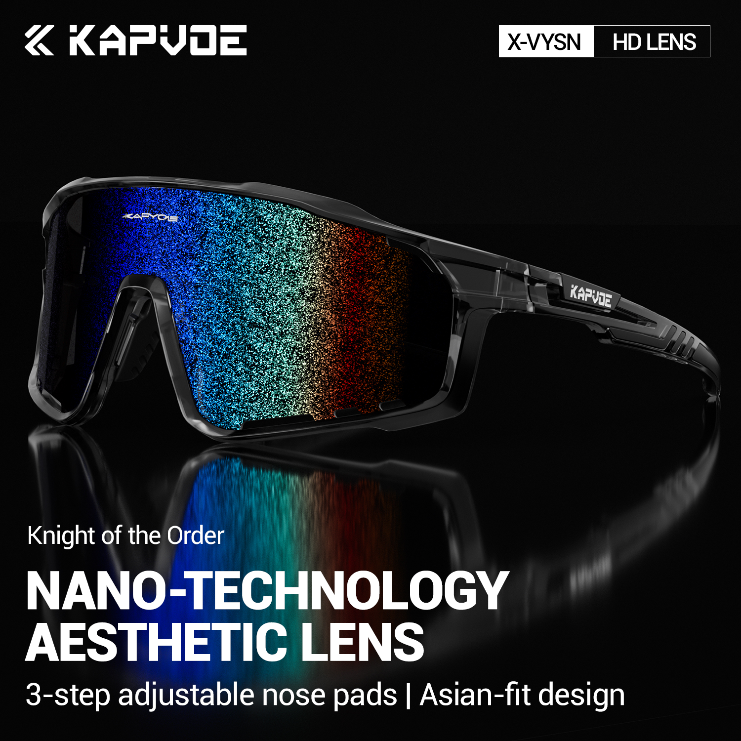 KAPVOE Nuova tecnologia Nano Lenti Occhiali da ciclismo sport tutto'aria aperta Occhiali da suola Bici UV400 Occhiali Uomo Donna Occhiali da bicicletta da strada: trasparente