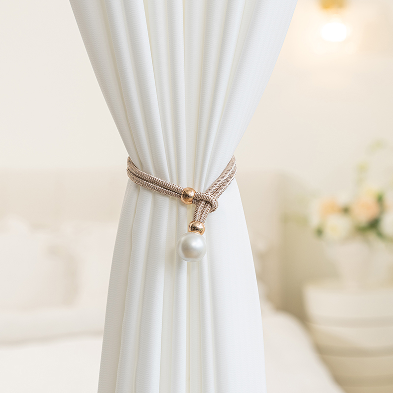 Gordijnbanden, lichte luxe high-end parels, een paar gaasgordijngespen, stropdassen, decoratieve accessoires, touwhaken 2 stuks