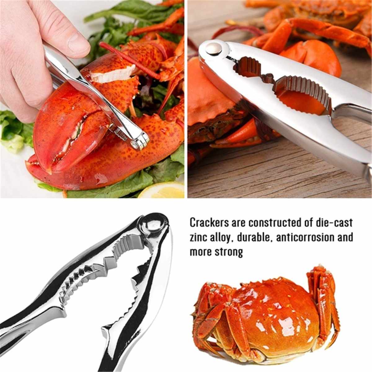 12 Pcs Seafood Tools Kit Lobster and Crabs Cracker Tool Nut Cracker Forks Set Opener Opener Shellfish Lobster Leg Sheller Knife