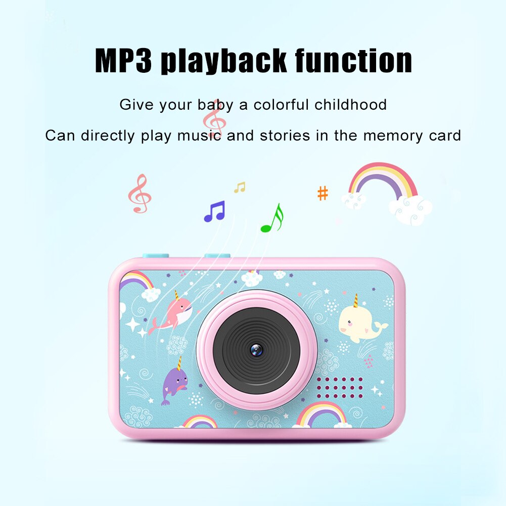 Videocamera con schermo HD 1080P fotocamera per bambini a doppio scatto anteriore posteriore impermeabile portatile per ragazze ragazzi fotografia per bambini