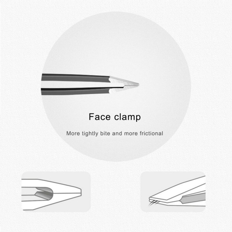 3 Stks/set Wenkbrauw Pincet Rvs Punt Tip/Slant Tip/Flat Tip Ontharing Makeup Tools Accessoire Met bag Case