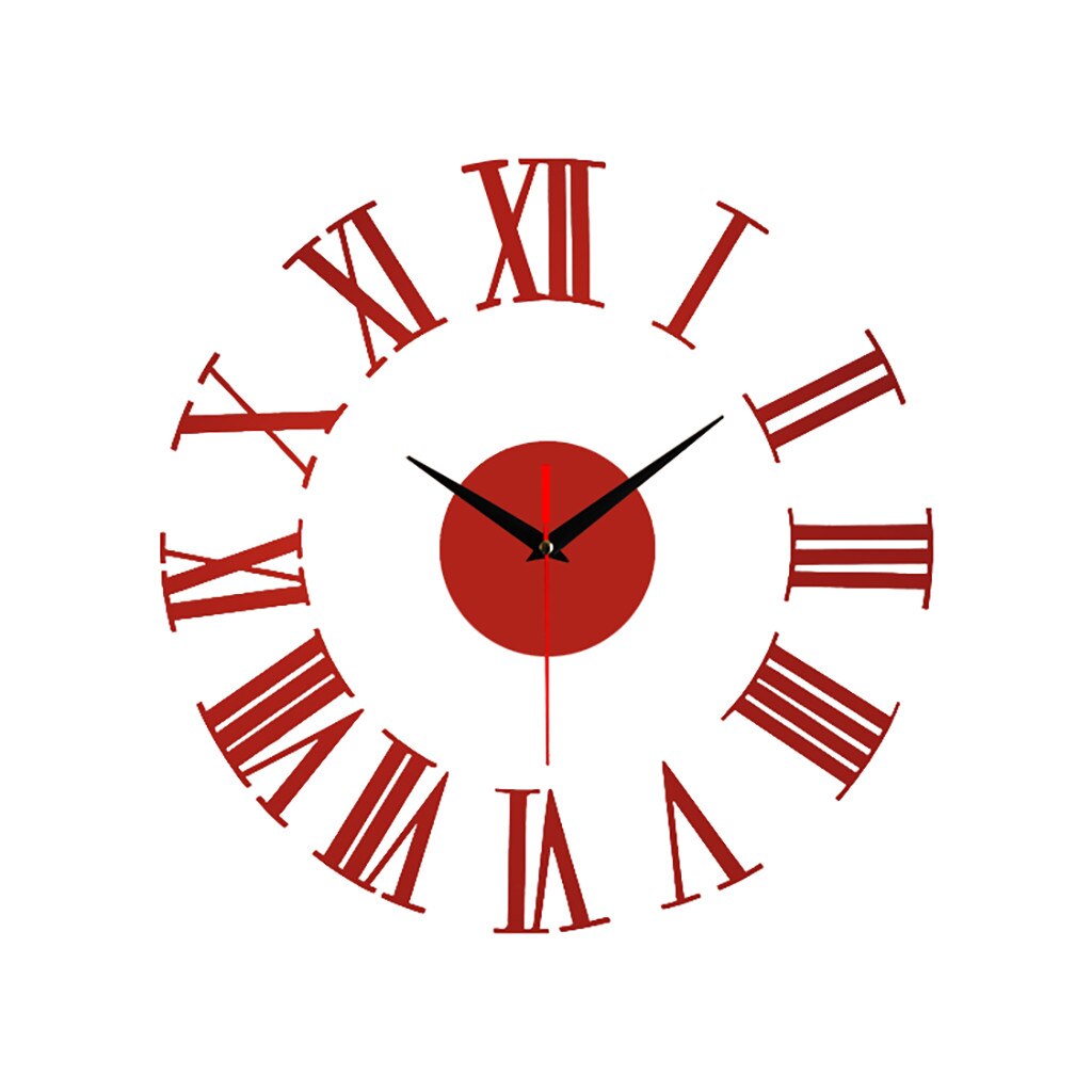 3D diy Acrylic Mirror Wall Clock Watch Quartz Stickers Frameless DIY Wall Mute Clock 3D Mirror Surface Sticker Home Office Decor